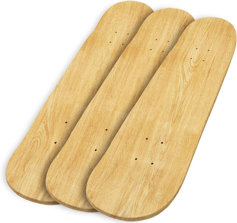 Beipoo 31"x 8" Blank Skateboard Decks,Natural,7-Layer Maple Double Tail Skateboard,Great for Replacement and Art Painting - Image 1